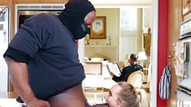 BANGBROS - Blonde PAWG AJ Applegate Taking Big Black Cock Behind Daddy&#'s Back