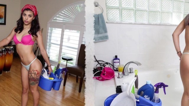 Bangbros - Gostosa Gina Valentina Cleans House, Fucks Her Client
